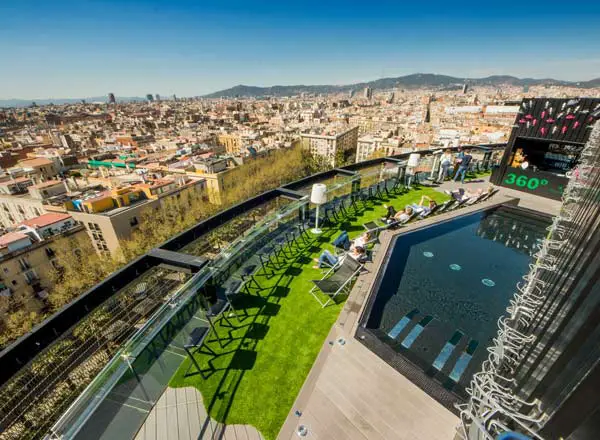 Rooftop bar Barcelona 360º Terraza en el Hotel Barceló Raval de Barcelona