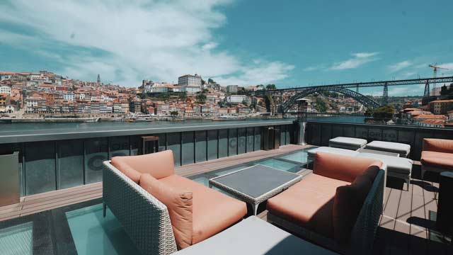Bar en la azotea Terrace Lounge 360º en Oporto