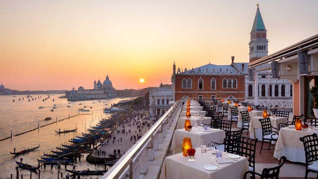 Restaurante en la azotea Terrazza Danieli en Venecia