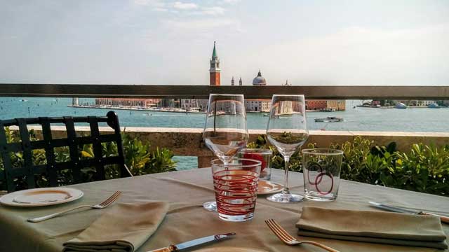 Bar en la azotea Restaurante Terrazza Danieli en Venecia