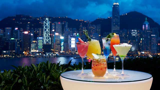 Bar en la azotea Eyebar en Hong Kong
