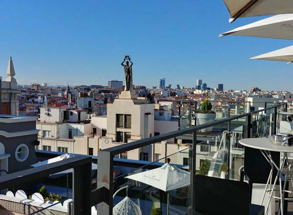 Bar en la azotea La Terraza del Hotel Emperador en Madrid