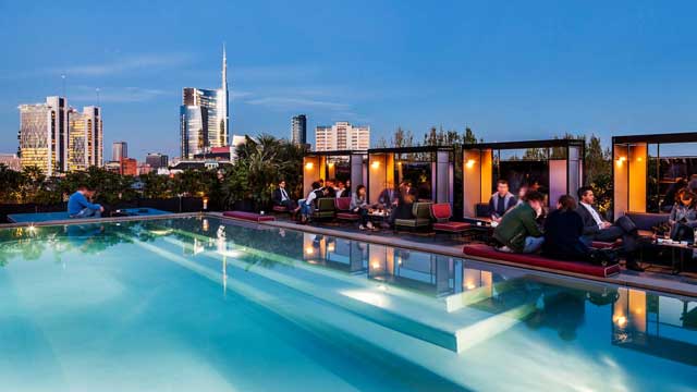 Rooftop bar Ceresio 7 in Milano