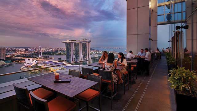 Bar en la azotea Level 33 en Singapur