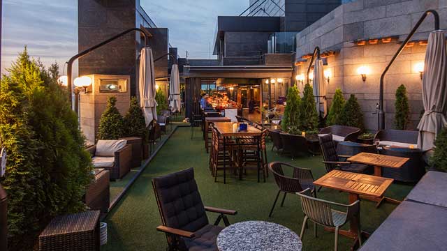 Bar en la azotea Rooftop Kloud en Seúl