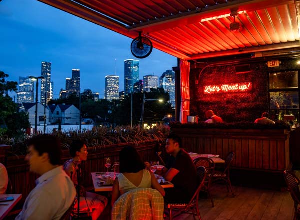 Bar en la azotea BandB Butchers and Restaurant en Houston