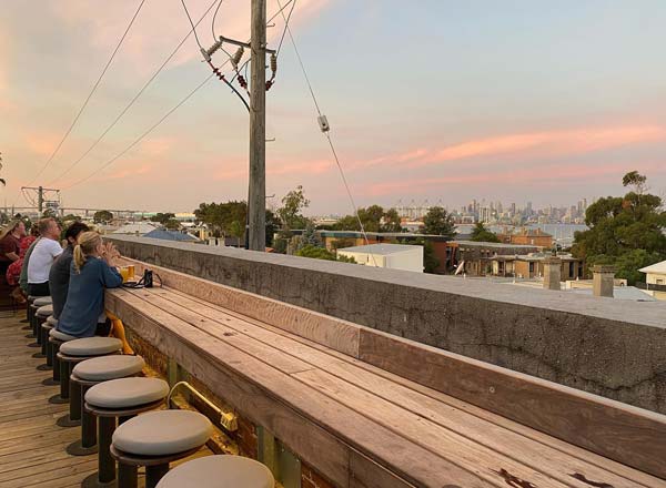 Bar en la azotea Hobsons Bay Hotel en Melbourne