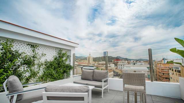 Rooftop bar Hotel Soho Bahía Málaga en Málaga