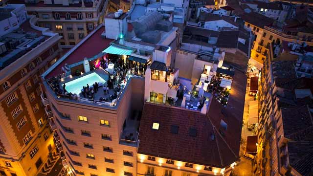 Rooftop bar The Top en Hotel Molina Lario en Málaga