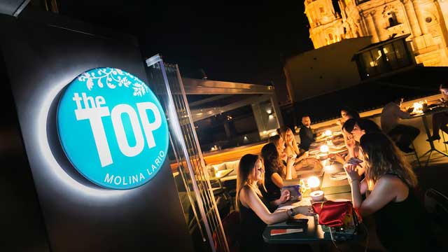 Rooftop bar The Top en Hotel Molina Lario en Málaga