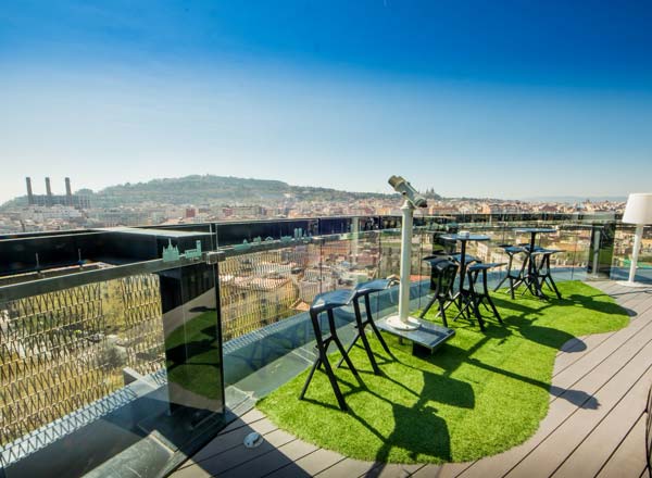 Rooftop bar Terraza 360º en el Hotel Barceló Raval de Barcelona