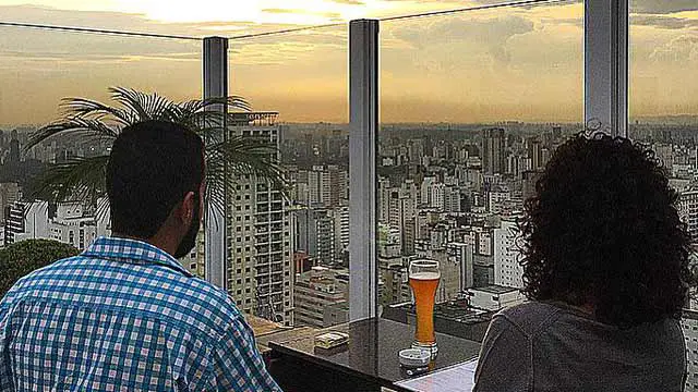 Rooftop bar The View in Sao Paulo