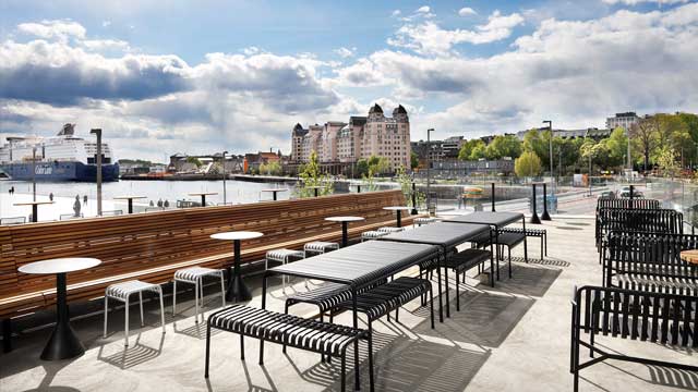 Bar en la azotea Centropa en Oslo