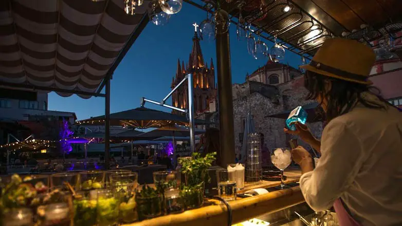 Rooftop bar Quince Rooftop en San Miguel de Allende