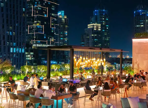 Bar en la azotea Siddharta Lounge en Dubái