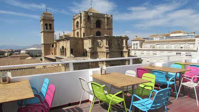Rooftop bar Terraza Monasterio Chill Out in Granada