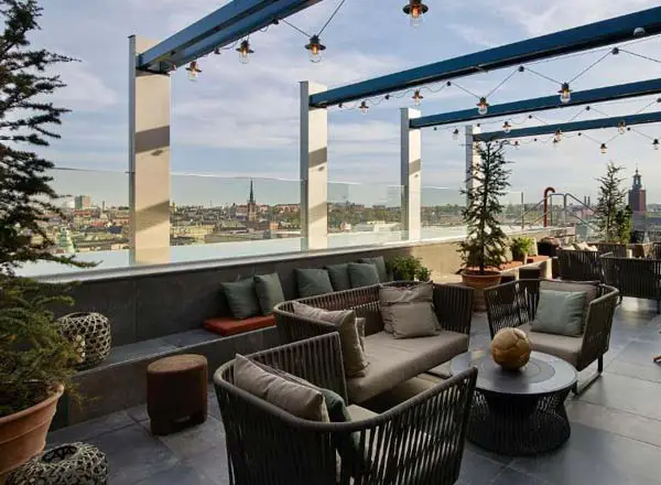 Rooftop bar The Nest at Downtown Camper by Scandic in Stockholm