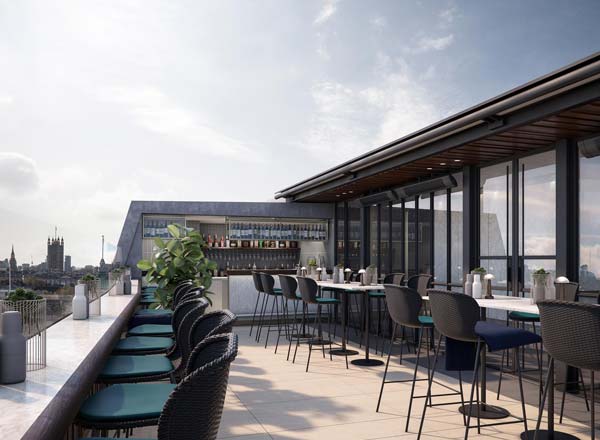 Bar en la azotea The Rooftop St. James en Londres